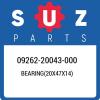 09262-20043-000 Suzuki Bearing(20x47x14) 0926220043000, New Genuine OEM Part